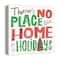 There's No Place like Home for the Holidays Typography Canvas Wall Art